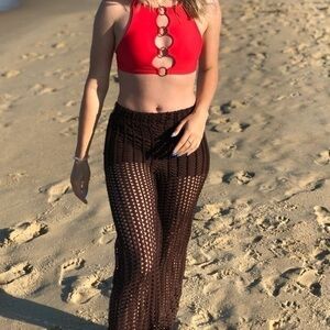 Zara Crocheted Beach Cover Up Pants